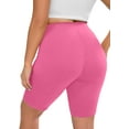 thumbnail image 1 of SHOWMALL Women Plus Workout Biker Shorts 8" High Waisted Tummy Control Spandex Booty Volleyball Shorts for Yoga Dance Hot Pink 3X, 1 of 9