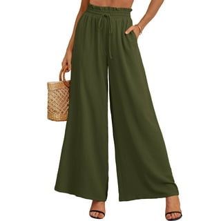Lavaport Women Palazzo Trousers Ruffle Wide Leg Skirt Pants - Walmart.com