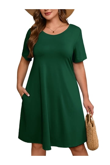 white christmas dresses Short Sleeve T-Shirt Dress Plus Size  The Apparel Bar