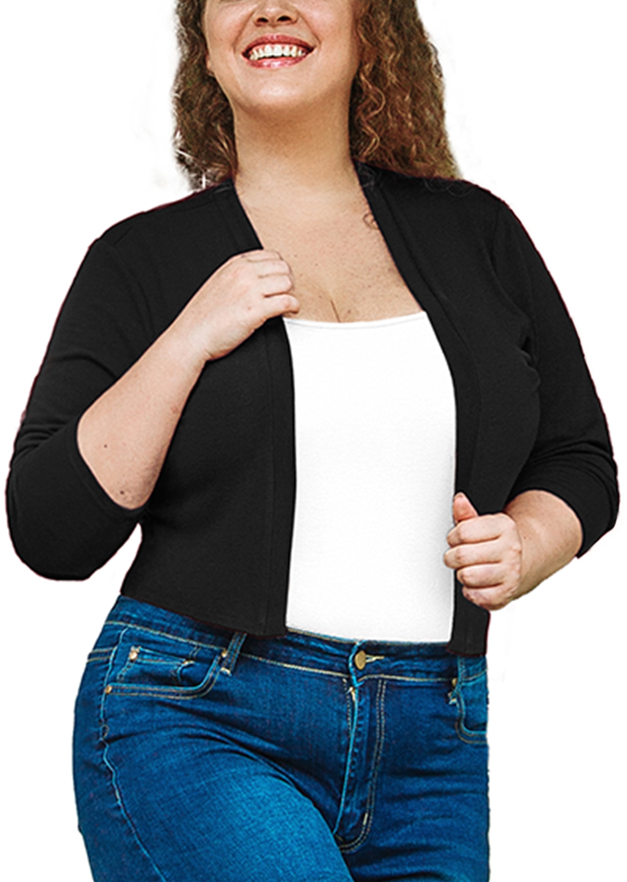 Spring Plus Size Cardigans SHOWMALL Women's Plus Size Lightweight Cardigan Black 5X Open Front ...