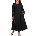 thumbnail image 1 of SHOWMALL Women's Plus Size Long Sleeve Maxi Dress with Pockets - Soft Casual Loose Long Boho Dress, 1 of 7