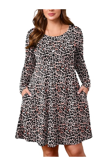 Plus Size Shirt Dresses in Plus Size Dresses - Walmart.com