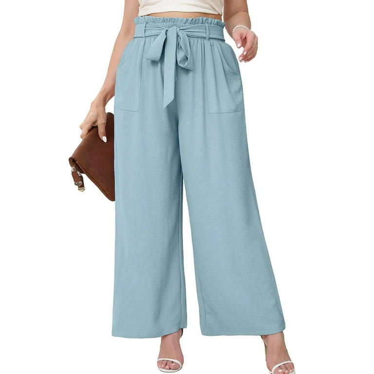 Plus size high waisted palazzo pants best sale