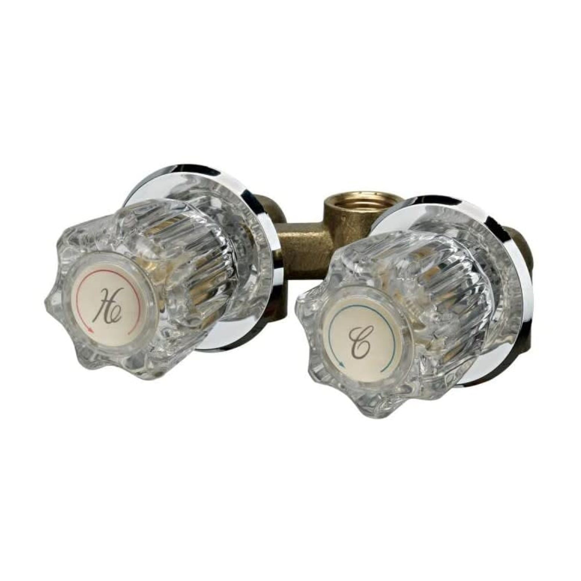 Elegant Dual-Knob Polished Chrome Shower Faucet