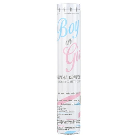 SHOWTIME BRAND Gender Reveal Confetti Cannon, Pink