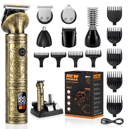 Beard Trimmers for Men, Cordless Hair Clippers with Hair Trimmer Combs, Electric Razor Shaver, All in One Grooming Kit for Nose, Body, Face & Mustache
