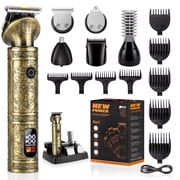 Beard Trimmers for Men, Cordless Hair Clippers with Hair Trimmer Combs, Electric Razor Shaver, All in One Grooming Kit for Nose, Body, Face & Mustache