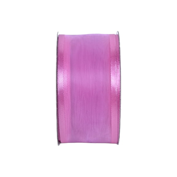 Gwen Studios 1.5" Sheer Pink Wire Ribbon, 3 yards