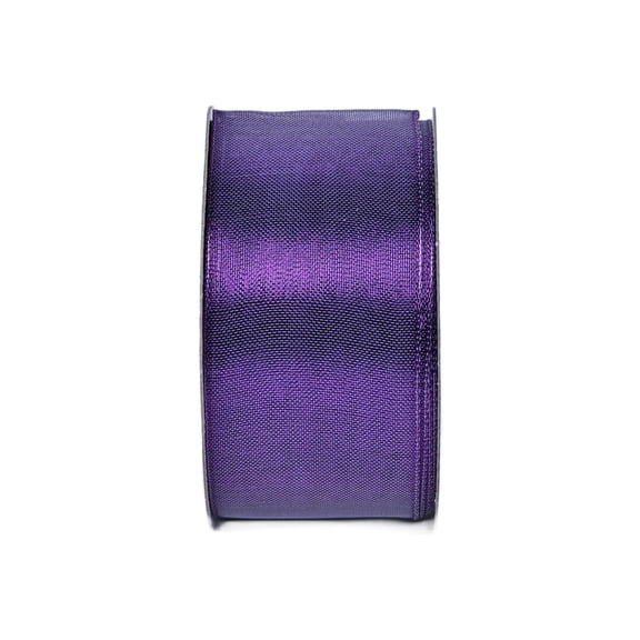 Gwen Studios 1.5" Purple Satin Wire Ribbon, 3 yards