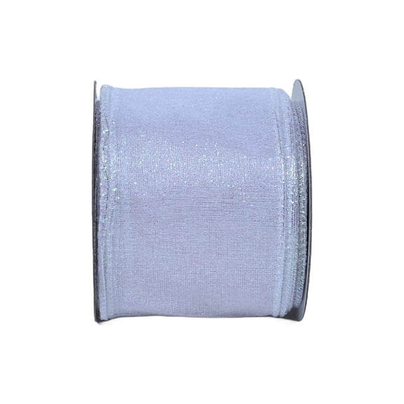 Gwen Studios 2.5" Glitter White Wire Ribbon, 3 yards