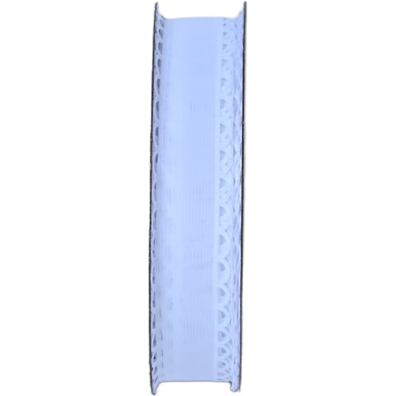 Gwen Studios 5/8" White Satin Ribbon with Sheer Scallop Edge, 3 Yards