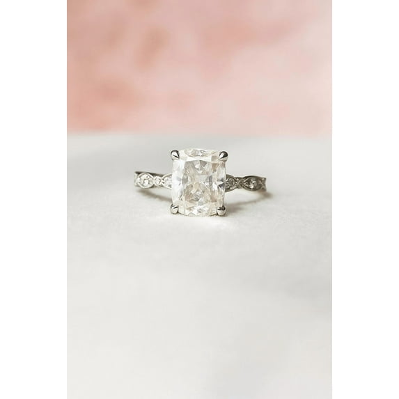SHREENATHJEWELRY 2CT Vintage Moissanite Bridal Wedding Ring CZ Diamond Fine Women Jewelry Christmas Gift For Her
