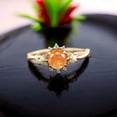 thumbnail image 1 of SHREENATHJEWELRY 6MM / 2Ct Natural Sunstone Wedding Ring- CZ Diamond Cross Over Statement Jewelry Orange Gemstone Gift Ring, 1 of 6