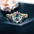 thumbnail image 1 of SHREENATHJEWELRY 7X5MM / 1.5CT Alexandrite Bridal Wedding Ring CZ Diamond Cross Over Proposal Ring June Birthstone Jewelry Holiday Gift For Lover, 1 of 3