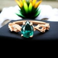 thumbnail image 1 of SHREENATHJEWELRY 7x5MM / 2Ct Emerald Promise Ring-Moissanite Twig Bridal Wedding Ring Rose Gold Engagement Ring Holiday Gift For Her, 1 of 7