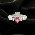 thumbnail image 1 of SHREENATHJEWELRY Kitty Inspired Ring Hello Cute Kitty Morganite Ring Japanese Cartoon Novelty Ring 925 Silver Kitty Ring Animal Lover Jewelry Cat Lover Gift, 1 of 4