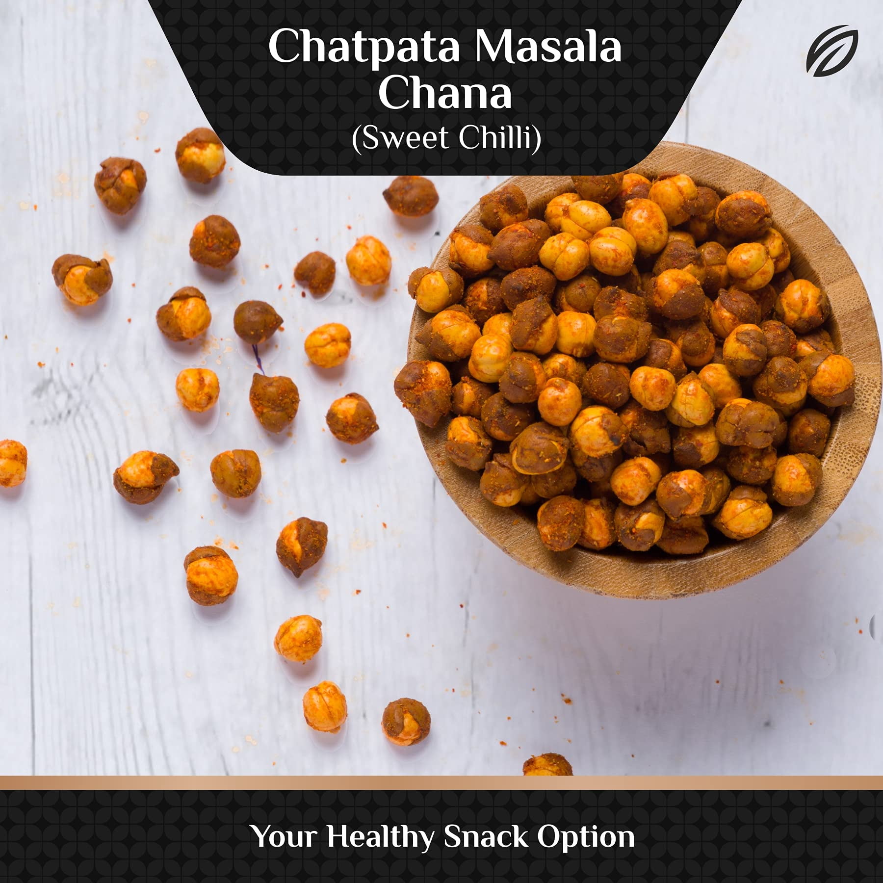 SHREGO Chatpata Masala Roasted Bhuna Chana, Sweet Chilli, Snacks