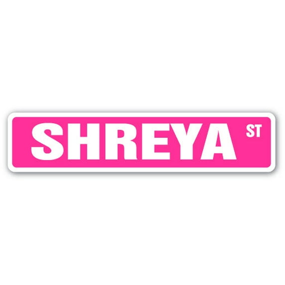 SHREYA Street Sign Childrens Name Room Sign | Indoor/Outdoor | 30" Wide
