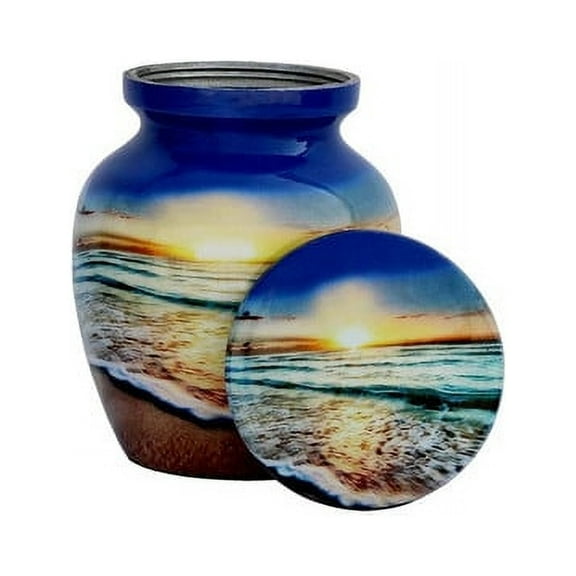 SHREYAS Aluminium RAINBOW Medium Size Cremation URNs Keepsake Vase of Human & Pet Ashes
