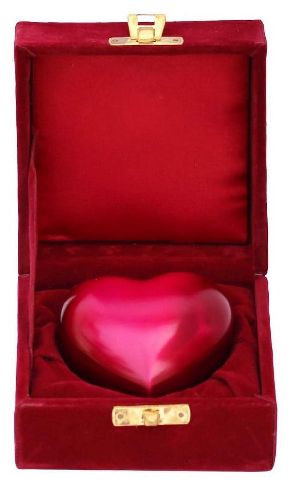 SHREYAS Heart Shaped PINK PLAIN Cremation URNs for Human & Pet Ashes Keepsake Vase Highly Durable