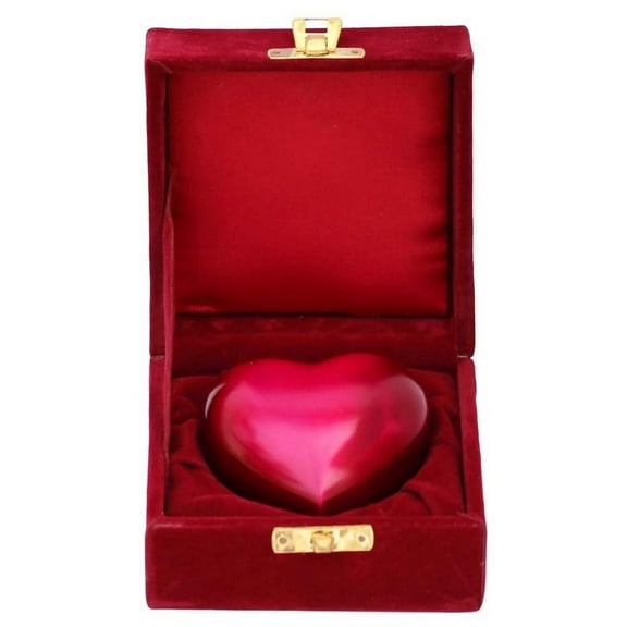 SHREYAS Heart Shaped PINK PLAIN Cremation URNs for Human & Pet Ashes Keepsake Vase Highly Durable