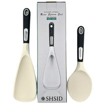 SHSID Cooking Spoon and Rice Scooper for Nonstick Cookwares Great for Cooking and Serving,Mixing,Scoop and Scrape