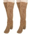 thumbnail image 1 of SHTXOZHI 2 Pairs Womens Fuzzy Thigh High Socks Long Leg Warmers Winter Sleeping Boot Socks, 1 of 4