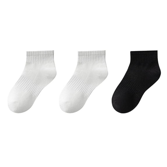 SHTXOZHI 3 Pairs Kids Socks for Boys Girls Ankle Socks Low Cut Athletic Socks Toddler 3-16 Years