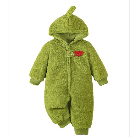 SHTXOZHI Baby Boy Girl Sherpa Fleece Romper Long Sleeve Hooded Jumpsuit Infant Fall Winter Clothes