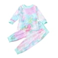 thumbnail image 1 of SHTXOZHI Baby Boy Girl Tie-Dye Clothes Set 2 Piece Long Sleeve Crewneck Tops Pants Kids Toddler Fall Winter Outfits, 1 of 7