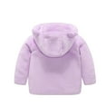 thumbnail image 1 of SHTXOZHI Baby Boy Winter Fleece Coat Toddler Girl Sherpa Jacket Infant with Hood Warm Outerwear, 1 of 4