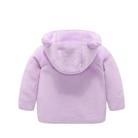 SHTXOZHI Baby Boy Winter Fleece Coat Toddler Girl Sherpa Jacket Infant with Hood Warm Outerwear