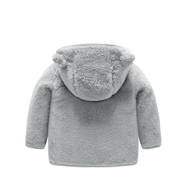SHTXOZHI Baby Boy Winter Fleece Coat Toddler Girl Sherpa Jacket Infant with Hood Warm Outerwear