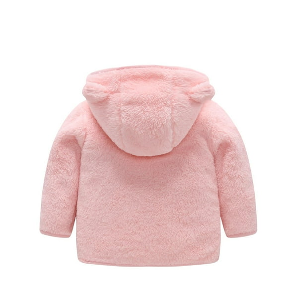 SHTXOZHI Baby Boy Winter Fleece Coat Toddler Girl Sherpa Jacket Infant with Hood Warm Outerwear