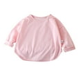 thumbnail image 1 of SHTXOZHI Baby Boys Girls Basic Undershirt Toddler Kid Long Sleeve Crewneck Tee Tops Solid Color T-Shirts, 1 of 7