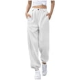 thumbnail image 1 of SHTXOZHI Baggy Sweatpants for Women Elastic Waist Drawstring Jogger Pants Workout Lounge Trousers with Pockets, 1 of 4
