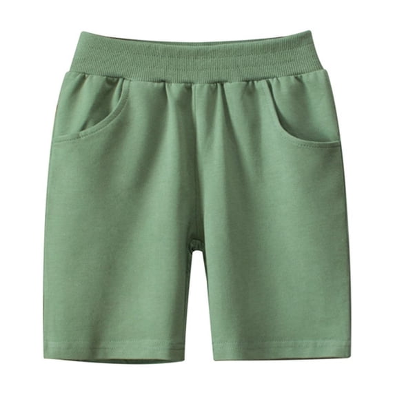 SHTXOZHI Boys Girls Solid Color Shorts Elastic Waist Casual Running Shorts Summer Athltic Shorts