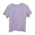 thumbnail image 1 of SHTXOZHI Boys Girls T-Shirts Toddler Kids Short Sleeve Round Neck Basic Shirts Summer Solid Color Tee Tops, 1 of 3