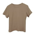 thumbnail image 1 of SHTXOZHI Boys Girls T-Shirts Toddler Kids Short Sleeve Round Neck Basic Shirts Summer Solid Color Tee Tops, 1 of 3