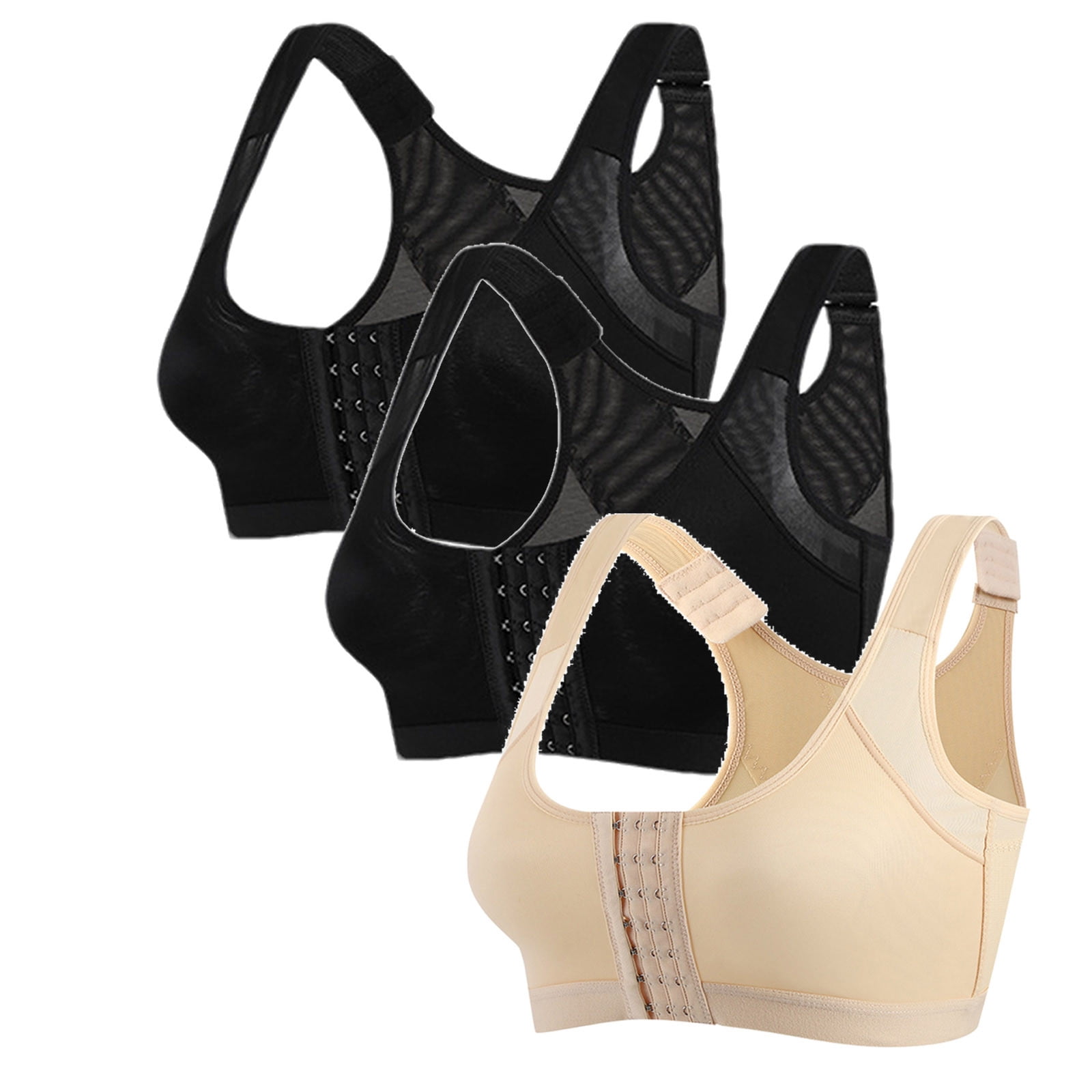 Supporting Bra SHTXOZHI Bras for Women Front Closure Sports Bra Comfort Support ...