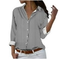 thumbnail image 1 of SHTXOZHI Button Down Causal Shirts for Women Long Sleeve Color Block Fall Shirts Collared Trendy Tops, 1 of 4