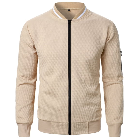 SHTXOZHI Causal Jackets for Men Zip Up Business Work Jackets Lightweight Long Sleeve Coats