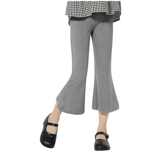 SHTXOZHI Cute Leggings Cropped Pants for Girls Flowy Dance Flared Pants Casual Outdoor Party Vacation Bottoms