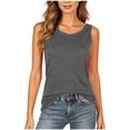 thumbnail image 1 of SHTXOZHI Deep V Back Tank Tops for Women Sleeveless Wide Straps Workout Tanks Beach Going-Out Casual Tank Tops Blouses, 1 of 6