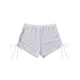 thumbnail image 1 of SHTXOZHI Drawstring Side Shorts for Women Solid Color Beach Shorts Breathable Quick Dry Summer Swim Shorts, 1 of 7