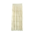 thumbnail image 1 of SHTXOZHI Elastic Waist Skirts for Women A-Line Tiered Fringe Solid Color Casual Tassel Skirt, 1 of 4