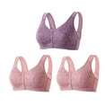 thumbnail image 1 of SHTXOZHI Everyday Bras for Women Push Up Front Clasp Bras No Underwire Breathable Bras3 Pack, 1 of 7
