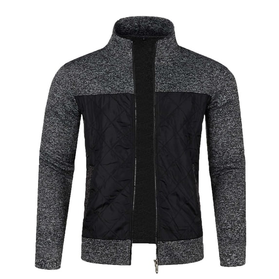 SHTXOZHI Fall Jackets for Men Stand Collar Full Zip Up Casual Coats Long Sleeve Lightweight Jacket