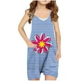 thumbnail image 1 of SHTXOZHI Girl's Casual Sleeveless Short Jumpsuits V Neck Spaghetti Strap Romper with Pocets, 1 of 3