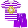 thumbnail image 1 of SHTXOZHI Girls Boys Summer 2 Piece Set Printed Short Sleeve Tee Tops and Shorts Set for Kids Toddlers, 1 of 6